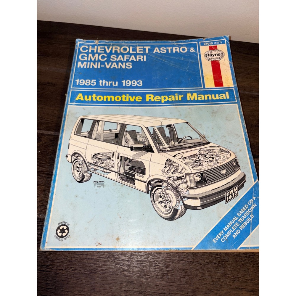 Haynes Chevrolet Astro GMC Safari 1985-1993 Repair Manual 24010 1477